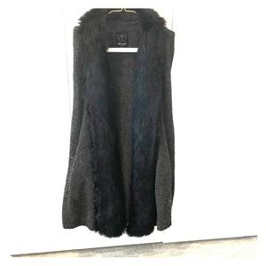 Ella Moss faux fur sweater vest